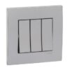 Switch,16AX, 250V, 1 way, 3 gang, aluminium silver KB33_1_AS Vivace SCHNEIDER