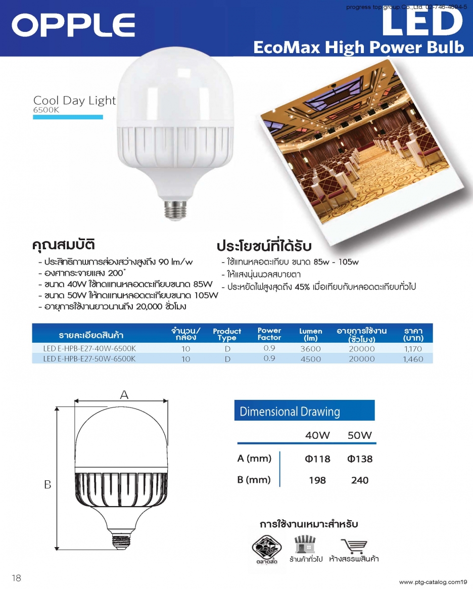 Bulb LED Hight Power 40w D/L OPPLE - Image 2