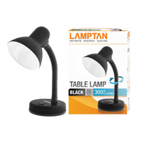 โคมไฟตั้งโต๊ะ ดำ E27 ( ปรับได้ ) LAMPTAN