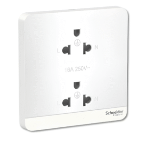 16A 250V 2G Universal Socket E83426UES2 AVATAR ON E SCHNEIDER
