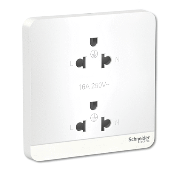 16A 250V 2G Universal Socket E83426UES2 AVATAR ON E SCHNEIDER