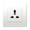 13A 250V 1 Gang 3 Pin Inter Socket  KBT413S (White , silver) VIVACE SCHNEIDER