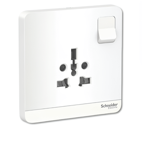 16A 250V 1 G Switched International Socket E8315TS AVATAR ON E SCHNEIDER