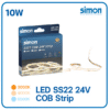 ไฟเส้น SS22 COB 24v STRIP 10W 5M D/L, W/W, C/W SIMON