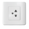 16A 250V 1 Gang 3 Pin Univarsal Socket KB426UEST* (White , silver) VIVACE SCHNEIDER