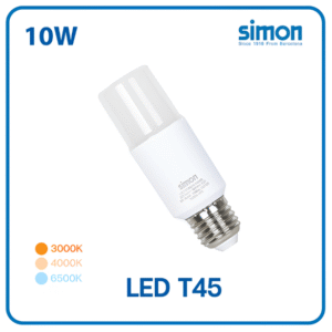 LED T45 10w C/L, W/W, C/W E27 SIMON