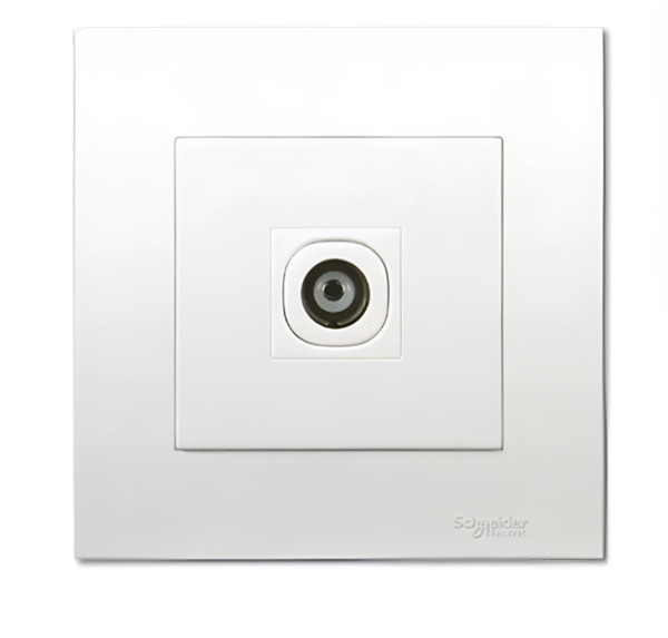 1 Gang TV Co-Axial Outlet KB31TV (White , silver) VIVACE SCHNEIDER