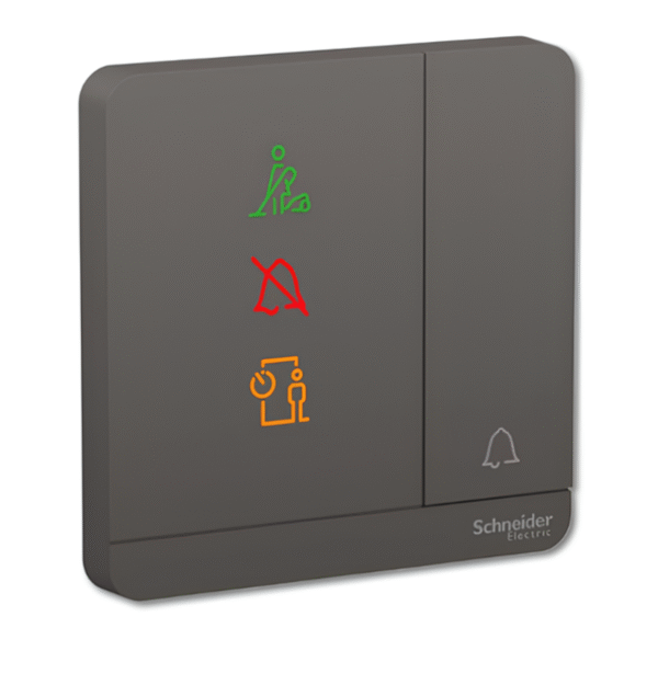 250V 10A Doorbell Switch with “Do not Disturb”  “Please Clean Up” and “Please wait” LED Symbols E8331BPDMW AVATAR ON E SCHNEIDER - Image 3
