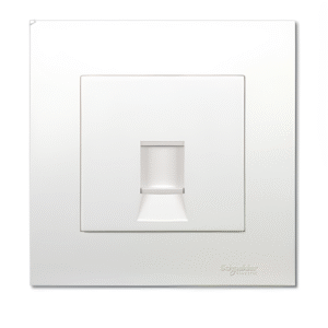 1 Gang Category 5e Data Outlet with Shutter KB31RJ5E (White , silver) VIVACE SCHNEIDER