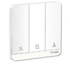 16AX 3 Gang Switch with “Please Clean Up”  “Do not Disturb” and “Please wait” E8333DMWS_XX_G5 AVATAR ON E SCHNEIDER