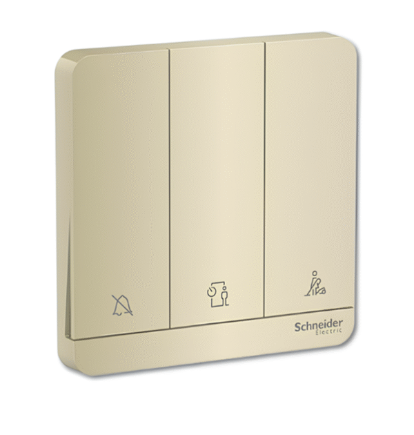 16AX 3 Gang Switch with “Please Clean Up”  “Do not Disturb” and “Please wait” E8333DMWS_XX_G5 AVATAR ON E SCHNEIDER - Image 2