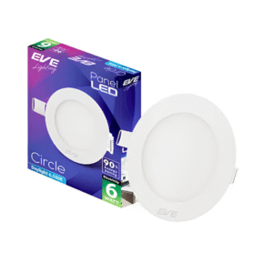LED Panel 12w d/l, w/w ฝัง กลม 4 นิ้ว ขอบขาว รุ่น Phantom EVE