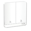 16AX 2 Gang Switch with “Please Clean Up”  and “Do Not Disturb” Symbols. E8332DMS AVATAR ON E SCHNEIDER