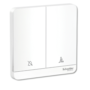 16AX 2 Gang Switch with “Please Clean Up”  and “Do Not Disturb” Symbols. E8332DMS AVATAR ON E SCHNEIDER