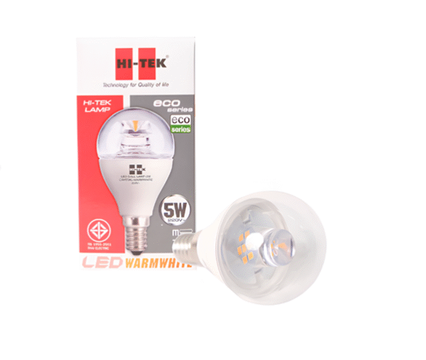 หลอด ปิงปอง แท่งคริสตัล LED 5w w/w E14 รุ่น HLLCG4505W HI-TEK