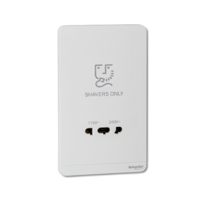 115V/240V Shaver Socket (Vertical Installation) E83T72V AVATAR ON E SCHNEIDER