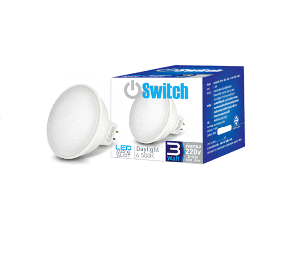 LED MR16 Slot 220V 3W D/L GU5.3 SWITCH
