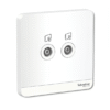 2 Gang 75 Ohm TV Socket (Through Connection Type)  E8332TV AVATAR ON E SCHNEIDER