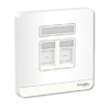 2 Gang Telephone Socket, Keystone on Shuttered Wallplate  E8332RJS4 AVATAR ON E SCHNEIDER