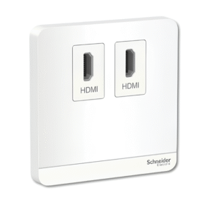 2 Gang HDMI, Keystone on Wallplate E8332HDHD AVATAR ON E SCHNEIDER
