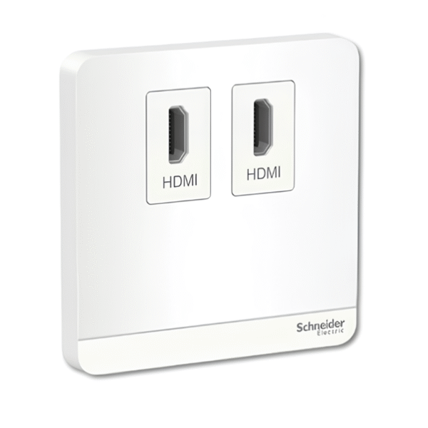 2 Gang HDMI, Keystone on Wallplate E8332HDHD AVATAR ON E SCHNEIDER