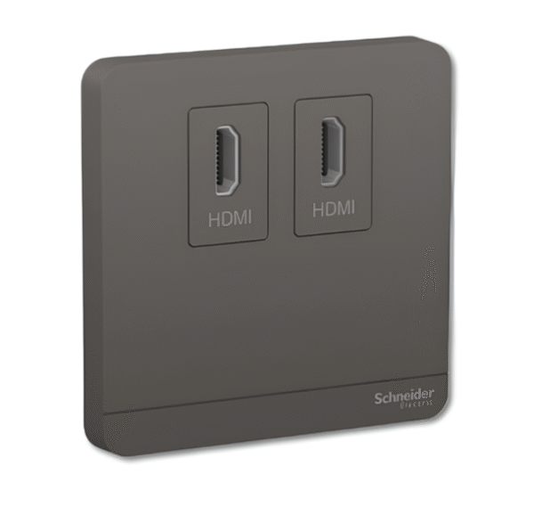 2 Gang HDMI, Keystone on Wallplate E8332HDHD AVATAR ON E SCHNEIDER - Image 3
