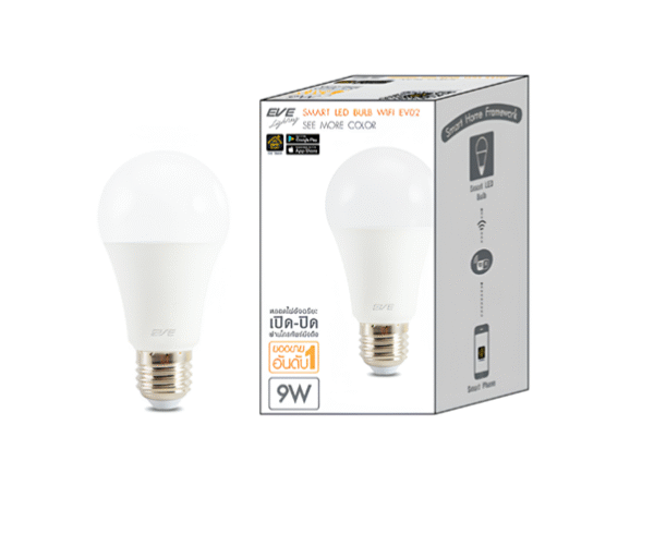 Smart LED A60 9w RGBW 2700K - 6500K WiFi EV02  EVE