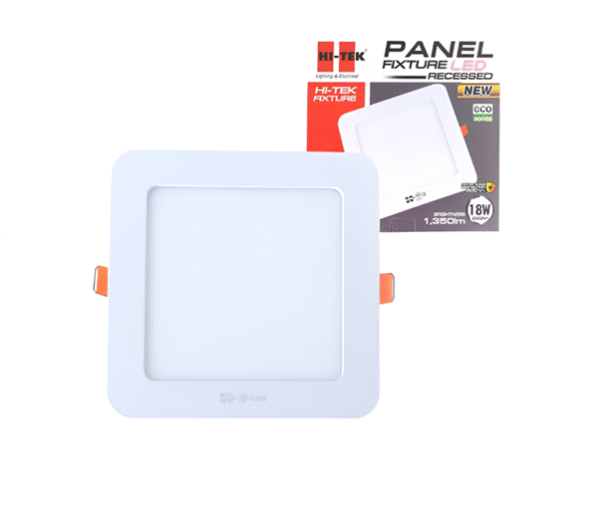 LED PANEL ฝังเหลี่ยม,ลอยเหลี่ยม ขอบขาว 18W, 12W, 9W, 6W D/L, W/W  รุ่น ECO HI-TEK