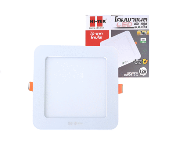 LED PANEL ฝังเหลี่ยม,ลอยเหลี่ยม ขอบขาว 18W, 12W, 9W, 6W D/L, W/W  รุ่น ECO HI-TEK - Image 2
