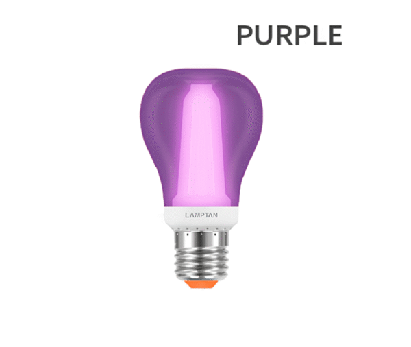 หลอด LED 8w สีแดง, สีเหลือง, สีม่วง E27 รุ่น Dewy LAMPTAN - Image 3
