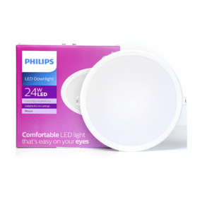 โคมดาวน์ไลท์ ลอย ( ทรงกลม / ขอบขาว ) 24w d/l รุ่น MESON PHILIPS
