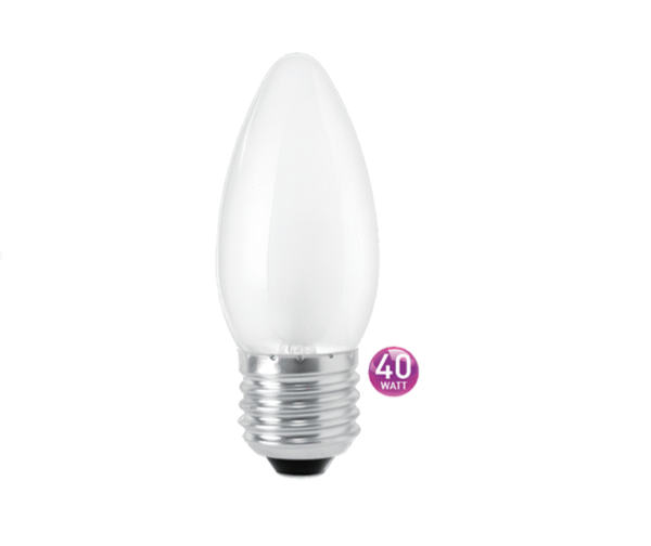 หลอดไส้ ฝ้า 25w, 40w w/w ขั้ว E14 mini candle EVE