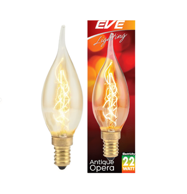 EVE LIGTHING ANTIQUE OPERA 22W E14 (W/W)
