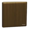 Switch 1 way, 16AX, 250V, 2 gangs, Antique Bronze NUX32_1_AB Unica X SCHNEIDER