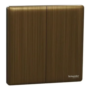 Switch 1 way, 16AX, 250V, 2 gangs, Antique Bronze NUX32_1_AB Unica X SCHNEIDER