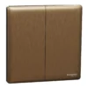 Switch 1 way, 16AX, 250V, 2 gangs, Dark Bronze  NUX32_1_DB Unica X SCHNEIDER