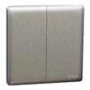 Switch 1 way, 16AX, 250V, 2 gangs, Stainless Steel NUX32_1_SS Unica X SCHNEIDER