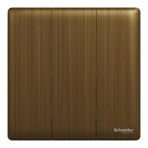 Switch 1 way, 16AX, 250V, 3 gangs, Antique Bronze NUX33_1_AB Unica X SCHNEIDER