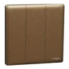 Switch 1 way, 16AX, 250V, 3 gangs, Dark Bronze Unica X SCHNEIDER