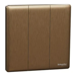 Switch 1 way, 16AX, 250V, 3 gangs, Dark Bronze Unica X SCHNEIDER