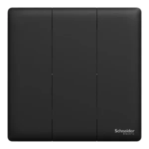 Switch 1 way, 16AX, 250V, 3 gangs,Jet Black NUX33_1_JB Unica X SCHNEIDER