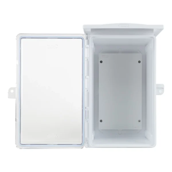 ตู้กันน้ำ PVC 7x12 ฝาใส ( มีหลังคา ) ขาว CT712 W LEETECH - Image 3