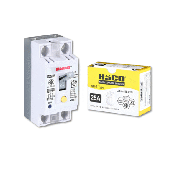 เบรคเกอร์ กันดูด 2P 25A รุ่น SB-E25L HACO