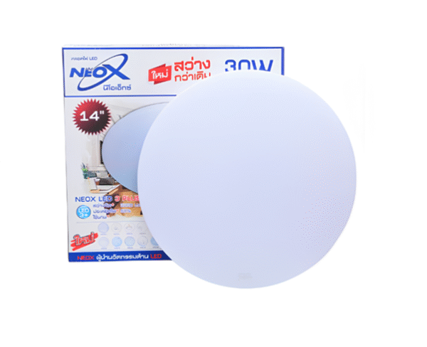 ชุด โคมซาลาเปา LED 30w d/l 3000lm กลม ขอบขาว 331 NEOX