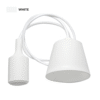ชุด ขั้วห้อย E27 ยาว 80cm ขาว, ม่วง, น้ำทะเล, ชมพู, น้ำตาล, ดำ WHI รุ่น PLAIN LAMPO