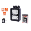 ชุด บ๊อกซ์ยาง 4x4 + กราวด์คู่ (แบบมีม่านนิรภัย) MAX 3500W / 16A/250V รุ่น BW-44 BEWON