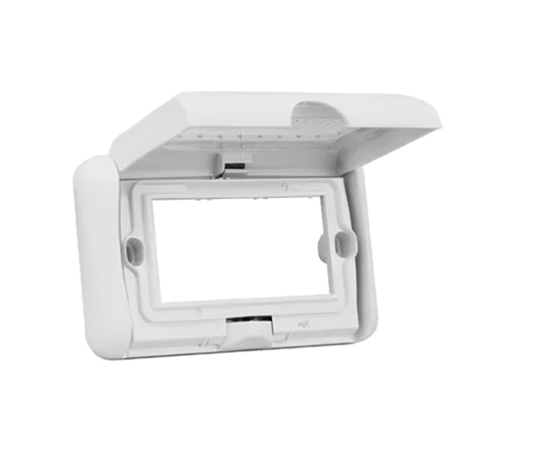 IC หน้ากากกันน้ำ แบบฝัง 2x4 ขาว รุ่น PR-W222R พรีโม่และสวิตท์ IP55 ซีรี่ย์ ICON (Wide-Series) HACO