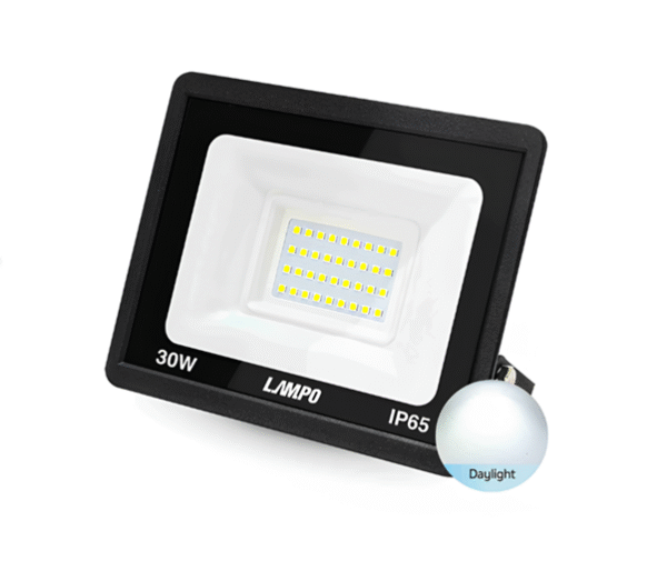 โคมไฟ ฟลัดไลท์ LED 30w D/L, W/W BLACKHEAD กันกระชาก LAMPO