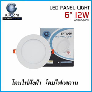 panel LED ขาว กลม ฝัง รุ่น SMART  6W(3.5นิ้ว), 9W(4นิ้ว), 12W(6นิ้ว), 18W(8นิ้ว) IWACHI