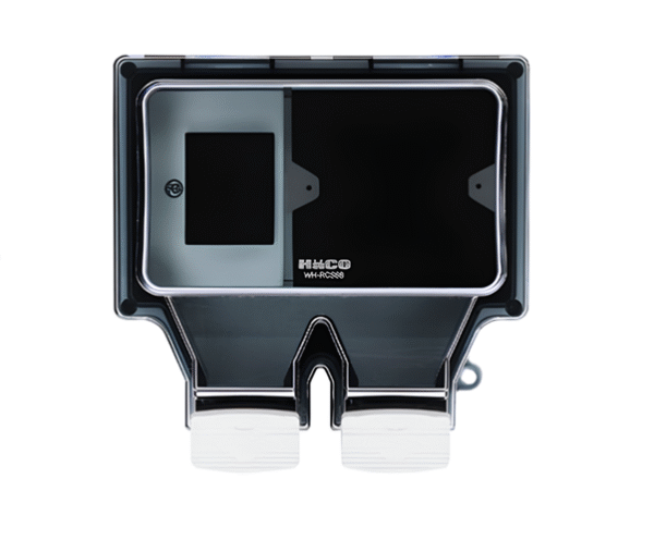 กล่องกันน้ำ มีฝาครอบ 2 ช่อง (เฉพาะกล่อง) IP66 รุ่น WH-RCS66 HACO